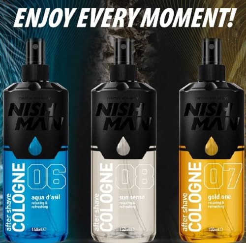 NISHMAN Aftershave Men, Mens Cologne Lemon, 400 ml - Relaxing Refreshing Aftershaving Spray Lotion Lemon Cologne for Men | Mens Cologne | Mens Aftershave | Mens Moisturiser Face (2 Pack 400 ml) - Image 5