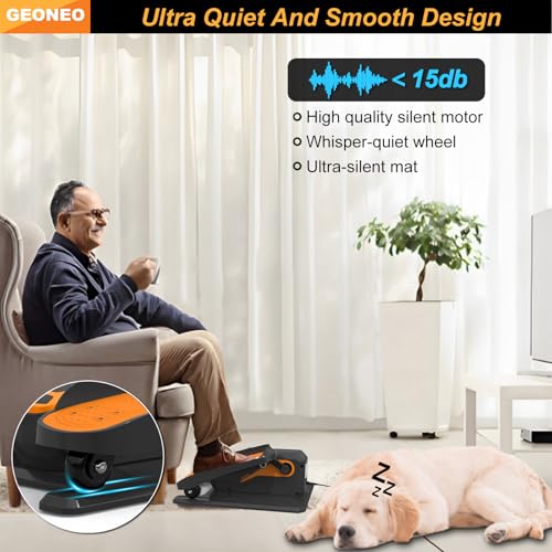 Image of Under Desk Elliptical Machine, Electric Elliptical Exerciser for Senior, Quiet & Small Electric Seated Pedal Exerciser for Home with Monitor, Remote Control & 12 Adjustable Speeds