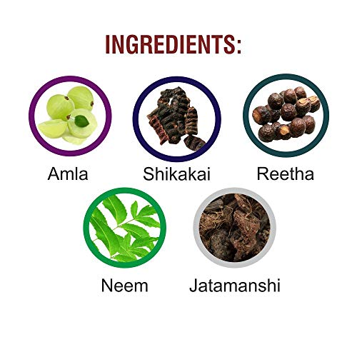 Image of Meghdoot Ayurvedic Satreetha Sat with Maha Bringraj Oil For Hair Spa Therapy for Hair Growth, Healthy scalp, Hair Fall Control, Hair Loss Control, Promotes Strength and Nourishment, 500ml, Pack of 1