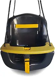 Balanço Infantil Plástico Bebê Criança Cadeirinha Com Corda - Escolha a sua (Preto)