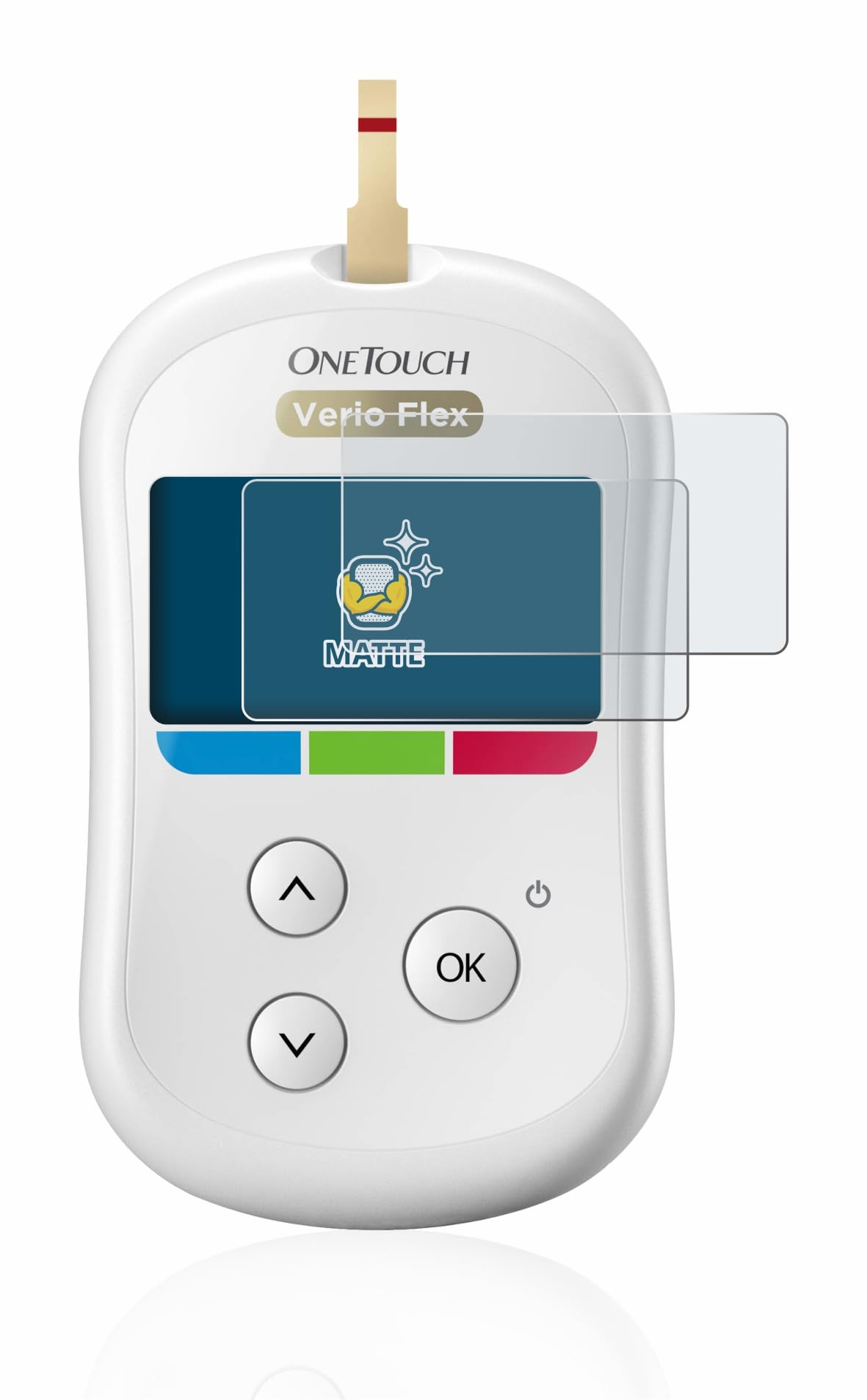 2-Pack Screen Protector Anti-Glare compatible with LifeScan OneTouch Verio Flex Screen Protector Matte, Anti-Fingerprint Protection Film