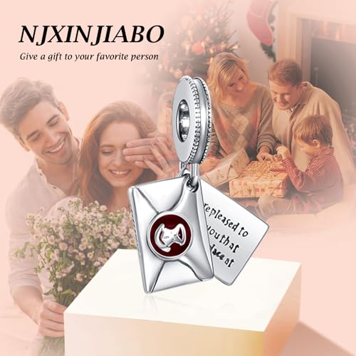 Image of S925 Sterling Silver Romantic Charm Pendant, Gifts for Family Friends Girlfriend, Valentine's Day Birthday Christmas Anniversary, Bracelet Necklace Bead Dangle Charm for Women Jewelry