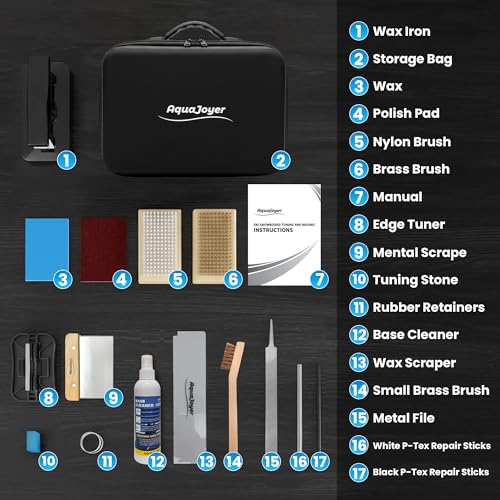 Professional-Ski-Snowboard-Wax-Kit-All-in-One-Basic-Waxing-Tuning-Set-with-Adjustable-Wax-Iron-All-Temperature-Wax-Edge-Tuner-Base-Cleaner-Brush-Scraper-P-tex-Tuning-Stone-Storage-Bag Professional Ski & Snowboard Wax Kit - All-in-One Basic Waxing & Tuning Set with Adjustable Wax Iron, All Temperature Wax, Edge Tuner, Base Cleaner, Brush, Scraper, P-tex, Tuning Stone & Storage Bag - Image 8