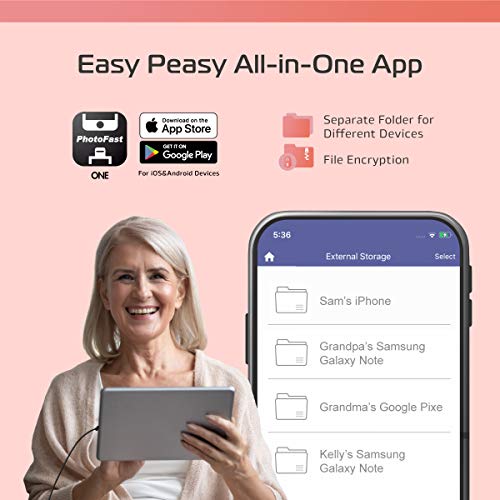 image for PhotoFast PhotoCube Pro (Type-A Port & Male), Auto Backup Photo Stick 