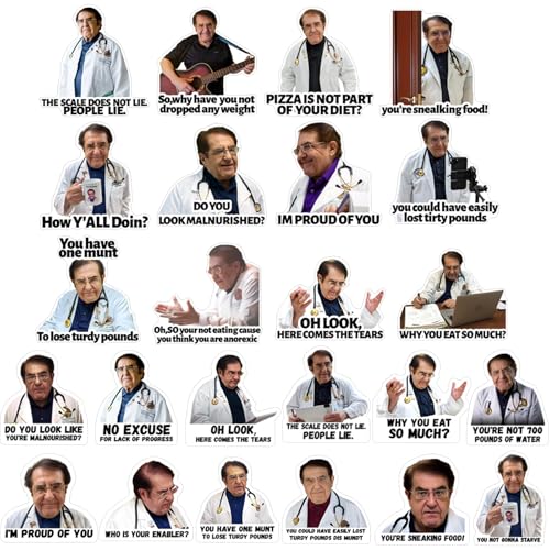 UptVin 24 PCS Dr. Now Fridge Magnets, Funny Refrigerator Stickers Motivational Diet Quotes Cute Kitchen Fridge Magnet Magnetic Accessories for Refrigerator, Car