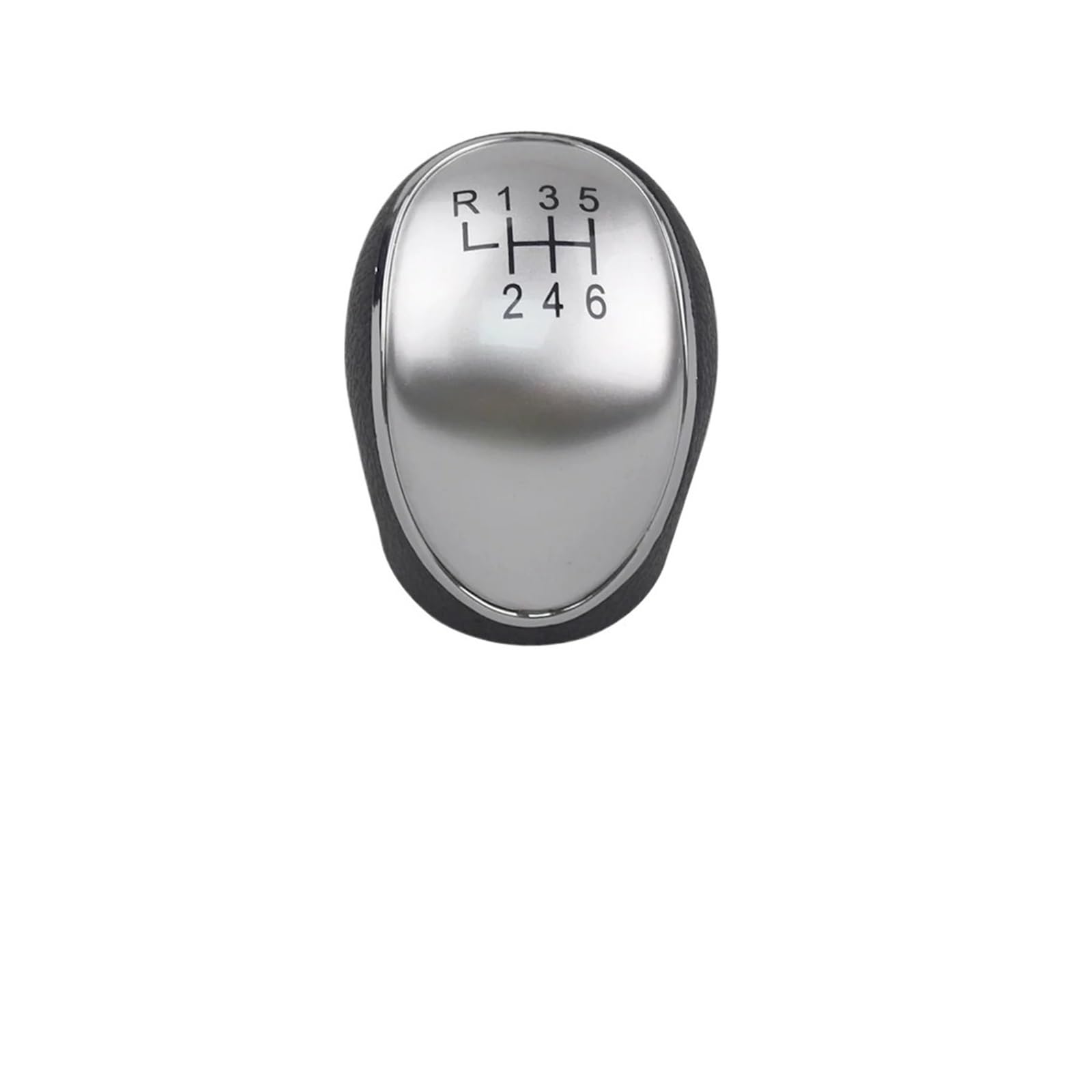 Qmtvfsrh R123456 Silver Car Gear Shift Knob For Hyundai For Ix35 2012-2016 5/6 Speed Manual Gear Shift Knob Car Shifter Lever Stick Head Handball(R123456 Silver)