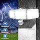 MEIHUA 70W LED Strahler mit Bewegungsmelder Fernbedienung 700-6850LM IP66 Wasserdicht Flutlicht 6500K Drei-Kopf 180°Verstellbar Scheinwerfer für Außen Garten Garage Sportplatz