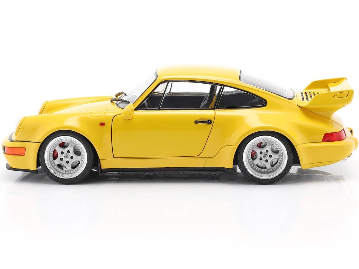 Solido 421185560 Porsche 911 3.8 RS (964), 1990, Modellauto, Maßstab 1:18, gelb S1803401