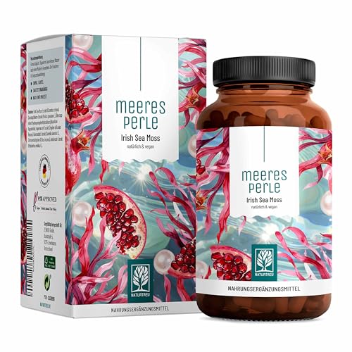 NATURTREU Sea Moss aus 4000mg - nur eine 1 Kapsel Täglich - Seamoss 6-fach Komplex - Original Irish Moos - 120 Irish Sea Moss Kapseln - Frei von Magnesiumstearat und Vegan
