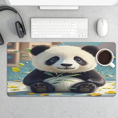 Alfombrilla Gamer Grande Rubber Panda Blanco y Negro miniatura 5