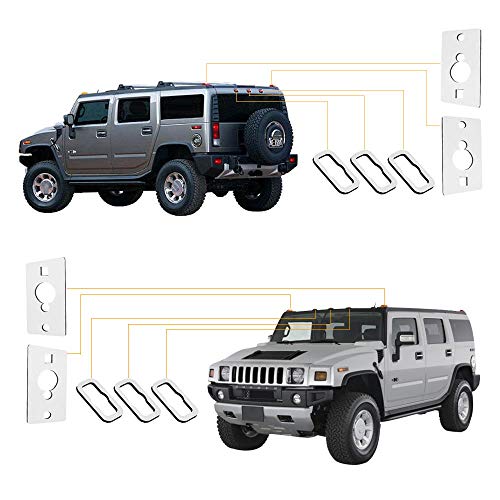 Mbuydiy Cab Marker Roof Lights Gasket Seal Compatible With 2003-2009 Hummer H2 Center Corner Set, Single-Sided Adhesive #TOP1