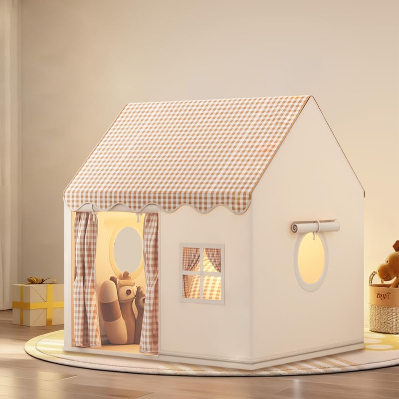 OHMG Maisonnette de Jeu d'intérieur pour Enfant, Tente de Jeu, Tente de Princesse avec fenêtres, Espace Douillet, décoration de Chambre d'enfant et Fête,garçons et Filles