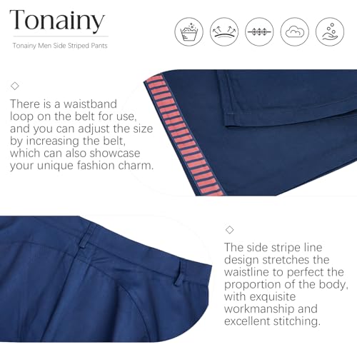 Men Side Striped Pants Adult Casual Trousers Chino Straight Leg Pants Athletic Work Trousers Movie Utility Jogger3