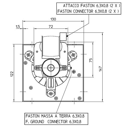 Ventilateur tangentiel poêle à granulés original CADEL code 4D14512032 - 8