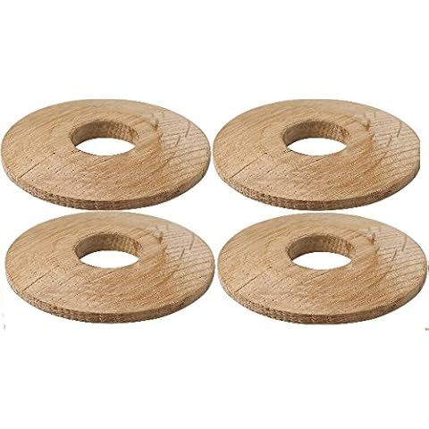 PK of 4 X O' SO EEZY Solid Oak Pipe Surround 15MM - Laser Cut - EASYFIT - Light, Medium Dark (Light) Cover