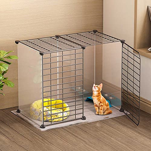 Cage pour chat d'intérieur amovible et modulable en métal pour animaux