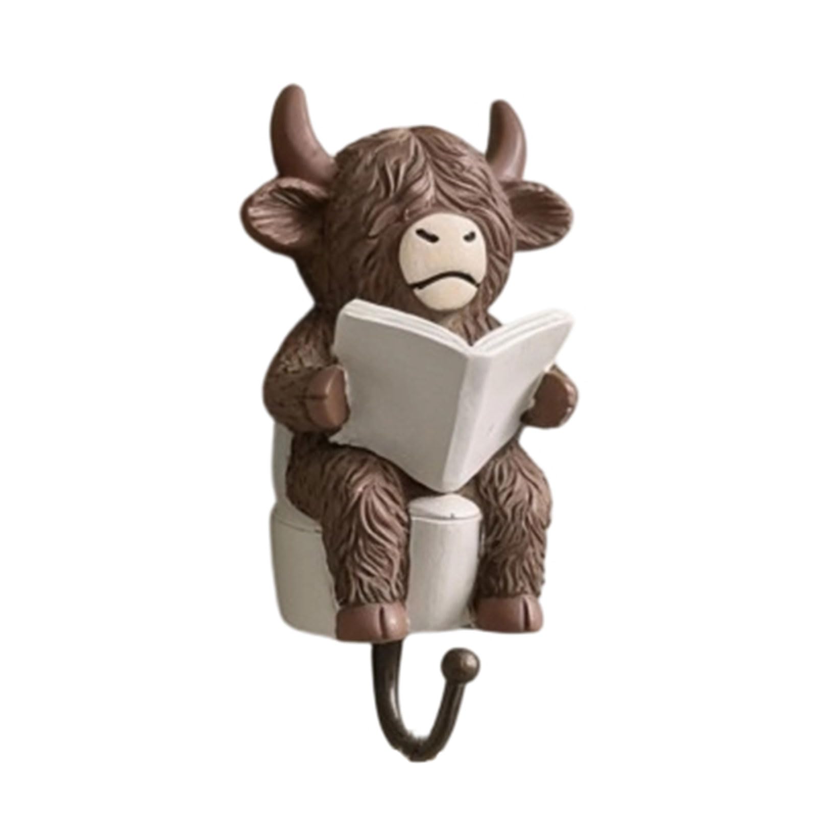 Tsophreniq Highlands Cow Wall Hook Lovely Farmhouses Styles Bathroom Organizers Sturdy Resin Materials Animal Hanger Lovely Animal Hanger