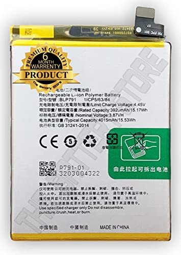Image of THE BATTERY STORE Original Battery BLP791 for Oppo F17 PRO battrey BLP791 Battery with 6 Month Warranty and high Capacity Battery Backup. Carefully Check Your Phone Model and Purchase. (BLP791)