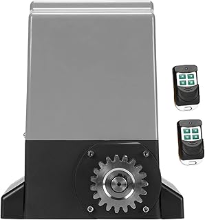 Electric Sliding Gate Opener, 370W 550W 750W 1200W Motor Power Automatic Door Opener, with 2 Remote Controls, for Country House Doors,370W