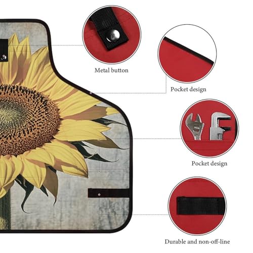 Delantal retro girasol para hombres y mujeres miniatura 3