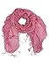 Luxury Divas Pink Ruffle Edge Shawl With Fringe