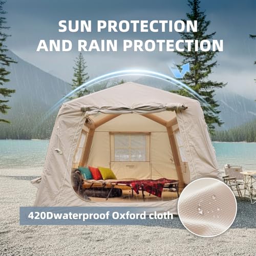 Carpa inflable para camping 8-10 personas con bomba miniatura 3