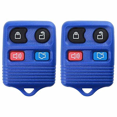 KeylessOption 2 Blue Replacement 4 Button Keyless Entry Remote Control Key Fob