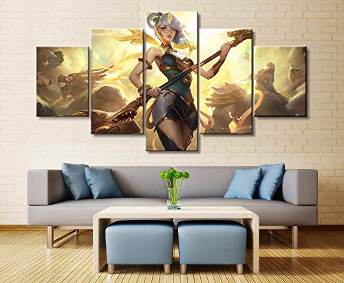 ADGUH Cuadro sobre Lienzo5 Panelgame Role Lux Game Impreso en Lienzo Pintura para Sala de Estar Wall Art Decor HD Picture Artworks Poster YK-11725Impresiones en Lienzo