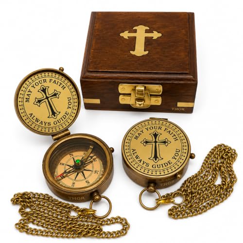 Brújula de reloj de sol grabada con caja de madera de palisandro miniatura 6