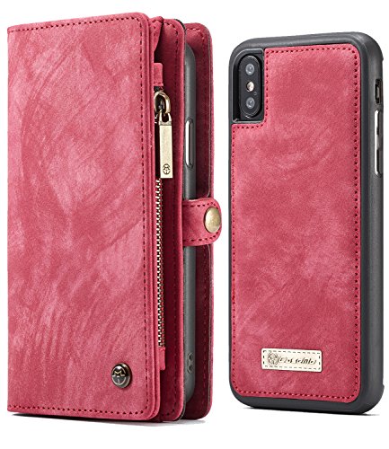 Exclusive Discount 70% Price XRPow iPhone Xs Max Wallet Case, iPhone Xs Max 6.5 Magnetic Detachable Slim Cover, Vegan Leather Folio Wallet Removable Back Cover Card Slots Holder Shock Protection Zipper Wallet Case RED Get Special Price XRPow iPhone Xs Max Wallet Case, iPhone Xs Max 6.5 Magnetic Detachable Slim Cover, Vegan Leather Folio Wallet Removable Back Cover Card Slots Holder Shock Protection Zipper Wallet Case RED