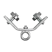 Vista 1 de Polea de suspensión tipo anillo de elevación de rueda de rodamiento de grúa, polea de cable de hierro triangular 40/50 de acero/ángulo y polea