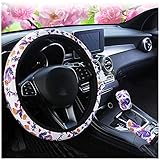 Esta funda para volante está hecha de poliéster duradero, resistente al desgaste, agradable al tacto, transpirable y absorbe el sudor, antideslizante y estable, resistente al calor y al frío, adecuada para todas las estaciones.