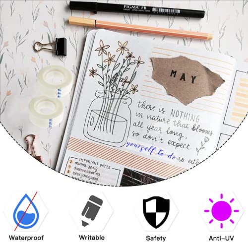 Image of OWLKELA 6 Rolls Matte Adhesive Tape, 0.7 inch x 1000 inch | Foggy Translucent, Invisible Tape, Compatible with Standard Tape Dispenser, Office, Ideal for Home and School