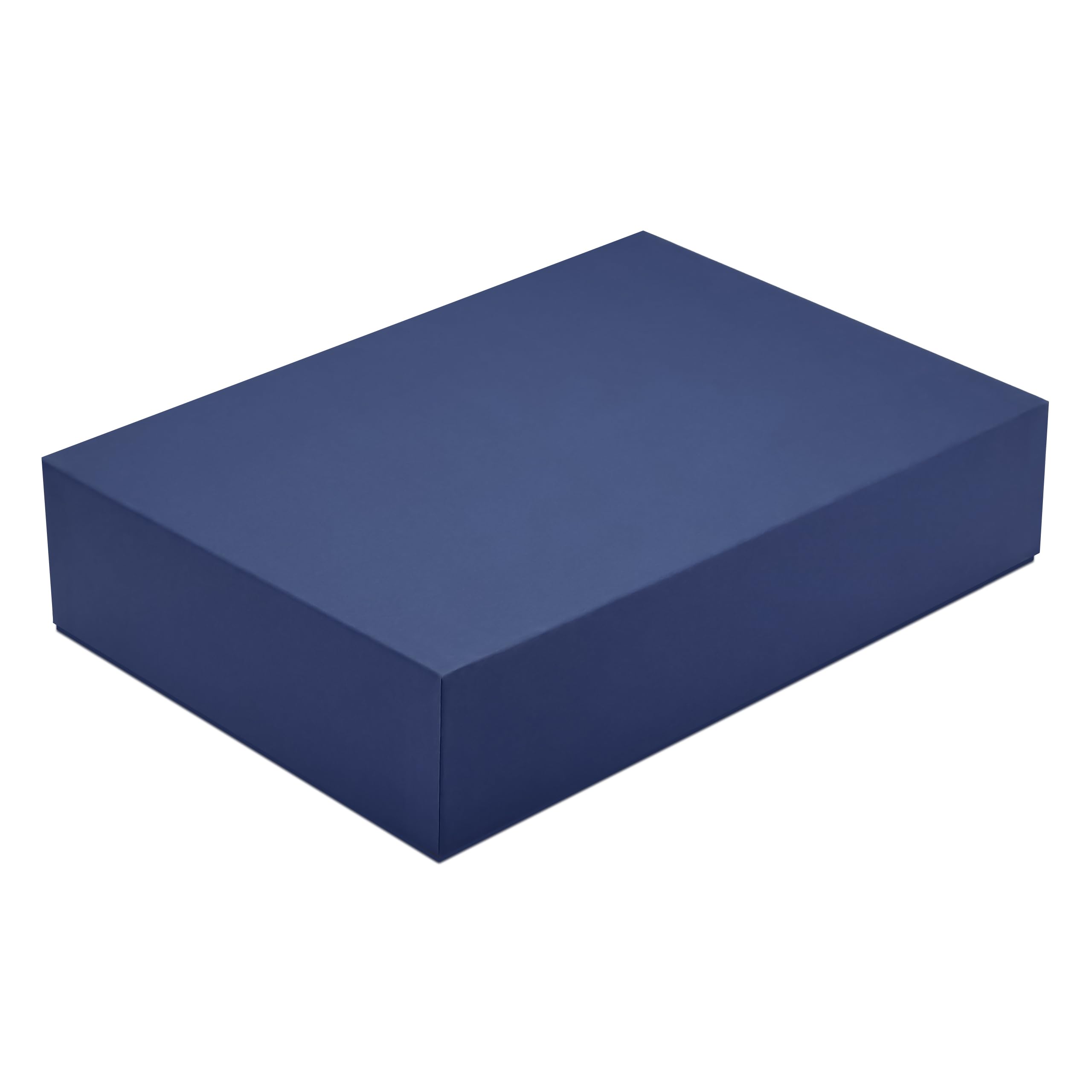 Cajas de almacenamiento y regalo - 1 unidad - DIN A4 - Azul oscuro (azul) forrado - 302 x 213 x 70 mm