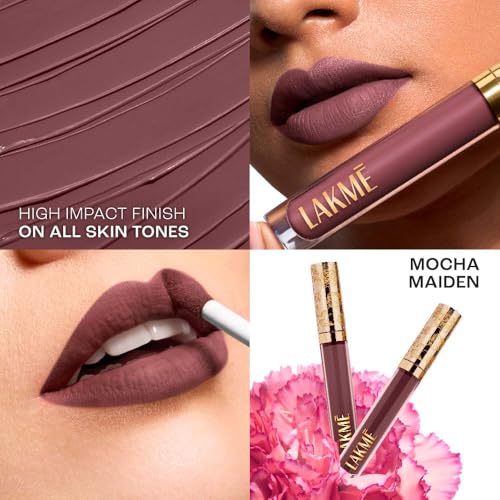 Image of Lakme Rouge Bloom Matte Lip Liquid Mocha Maiden 301-3.5ml
