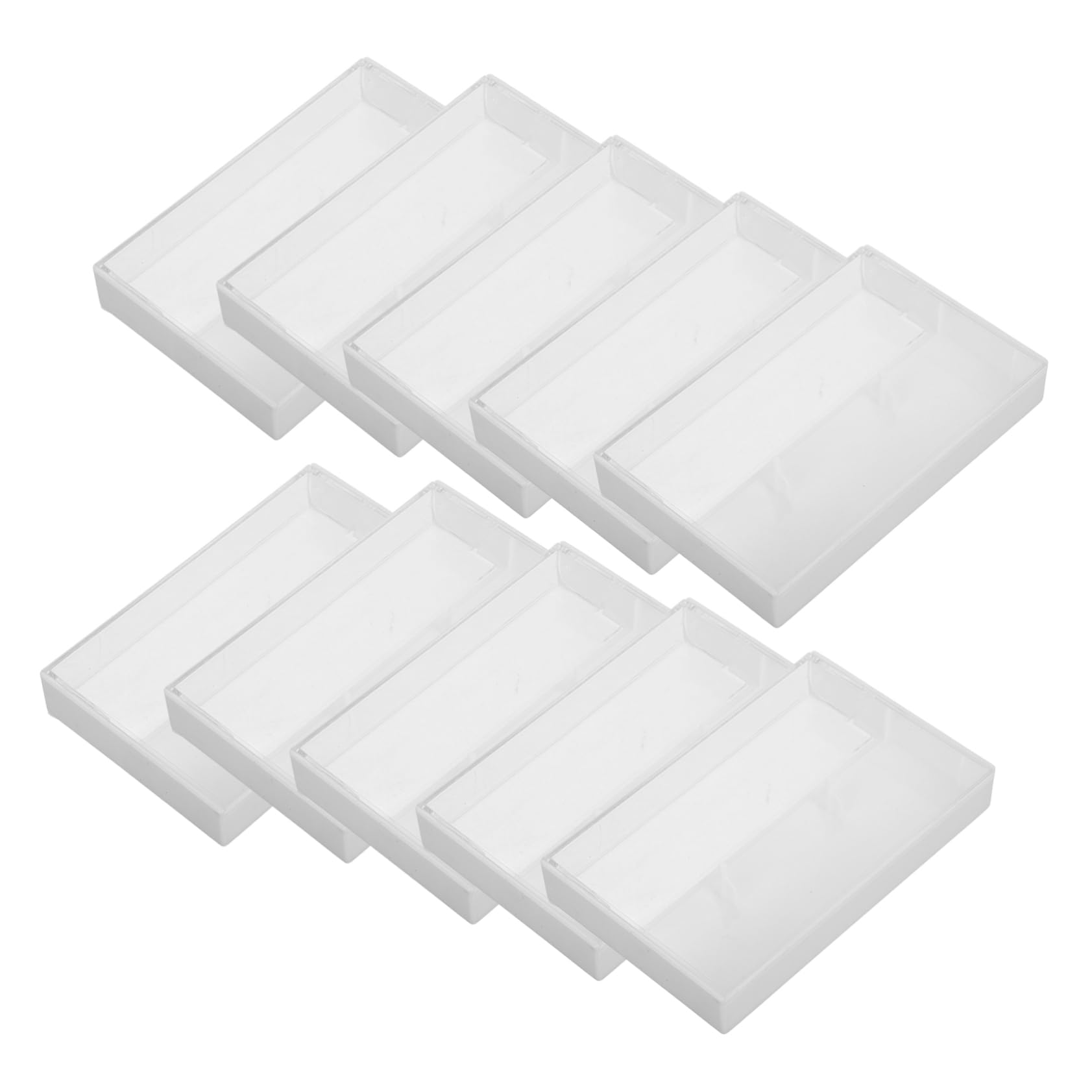 GRIRIW Blank Cassette Tapes Organizer 10pcs Plastic Cassette Tape Storage Container