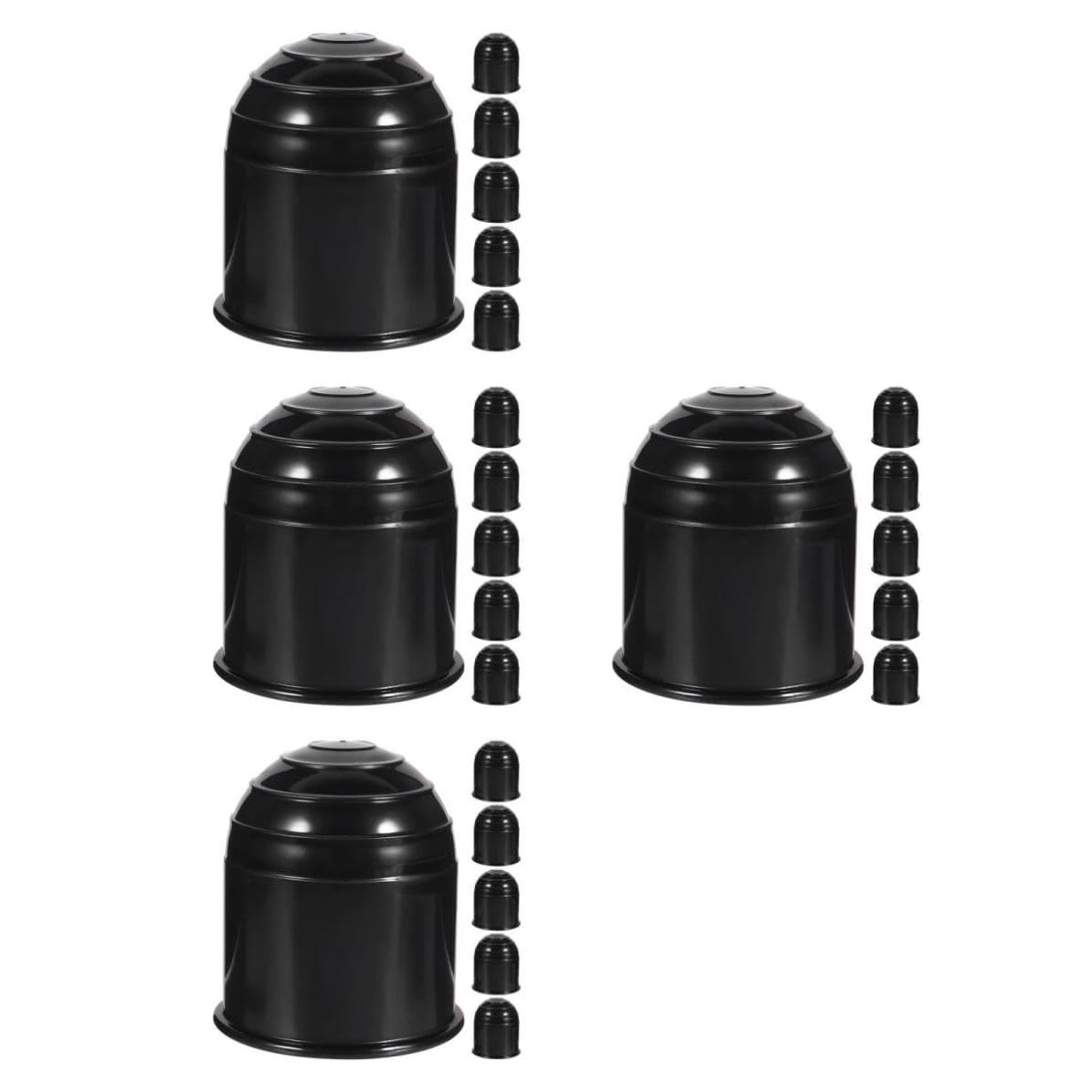 TOPBATHY 24 Piezas Cubierta de Bola de Remolque 50mm de Nylon Negra para