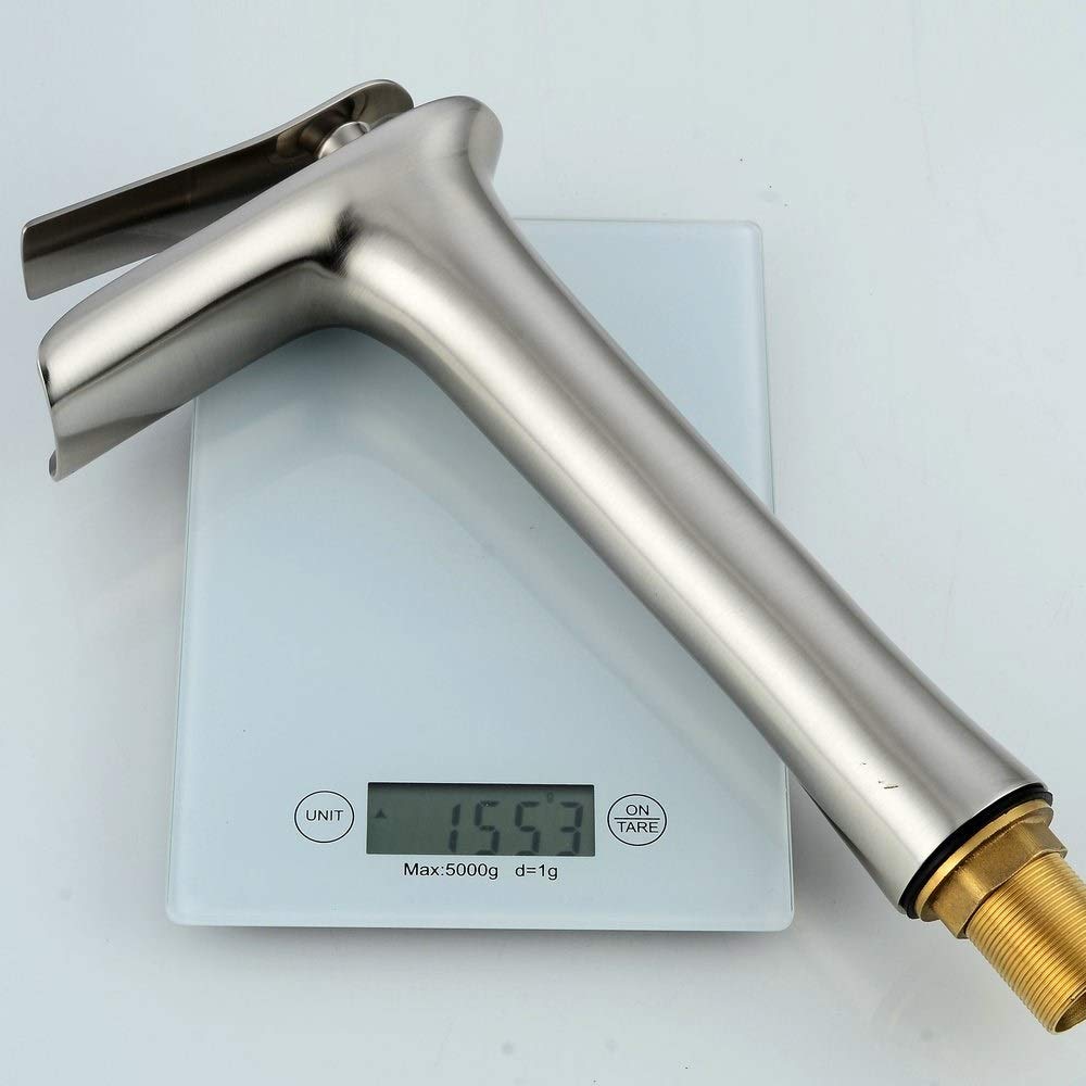 Grifo Monomando Bañera Moderna Grifo de Lavabo frío y Caliente Todo Cobre Grifo Mezclador de Cocina Retro Antióxido Grifo de baño a Prueba de Fugas Gallo Válvula de cerámica Orificio único Caño en