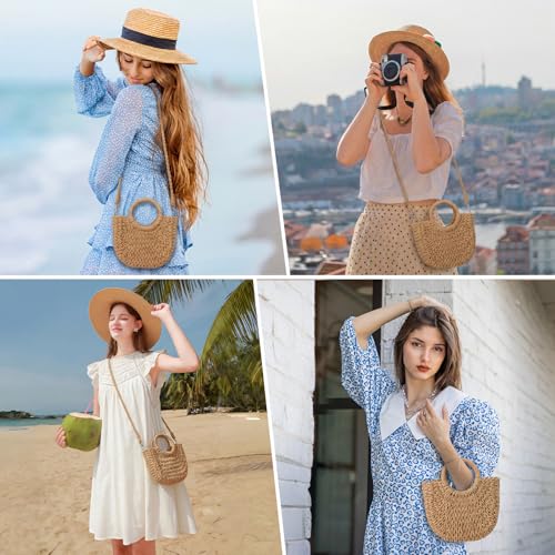 Image of Avisky Beach Purse Straw Crossbody Bags for Women Straw Purse Beach Bag Woven Summer Purses for Women 2026