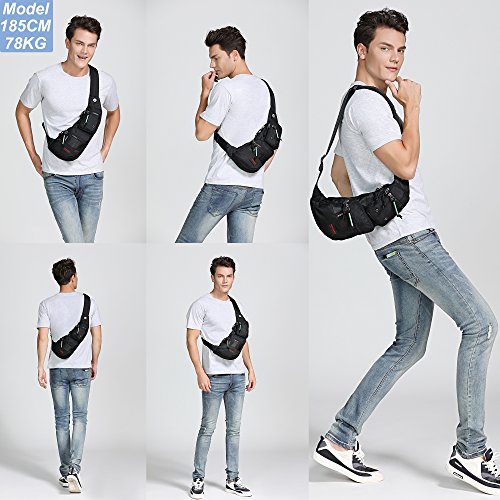 Image of NICGID Sling Bag Chest Shoulder Backpack Crossbody Bags Casual Daypack for Men Women (Navy blue-2854)