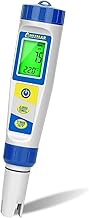 UIUZMAR Testeur de Chlore pH Mètre Numérique pH et Sel pour Piscine - Testeur D'eau de Piscine Numérique 7 en 1 avec Sonde ORP Testeur de Piscine au Sel Hydroponique Aquariums