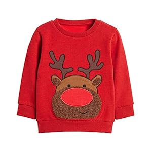 EULLA Boys Christmas Jumper Reindeer Sweatshirt Gift Kids Long Sleeve Dinosaur Tee Shirt Tops Crew Neck Pullover Hoodies…