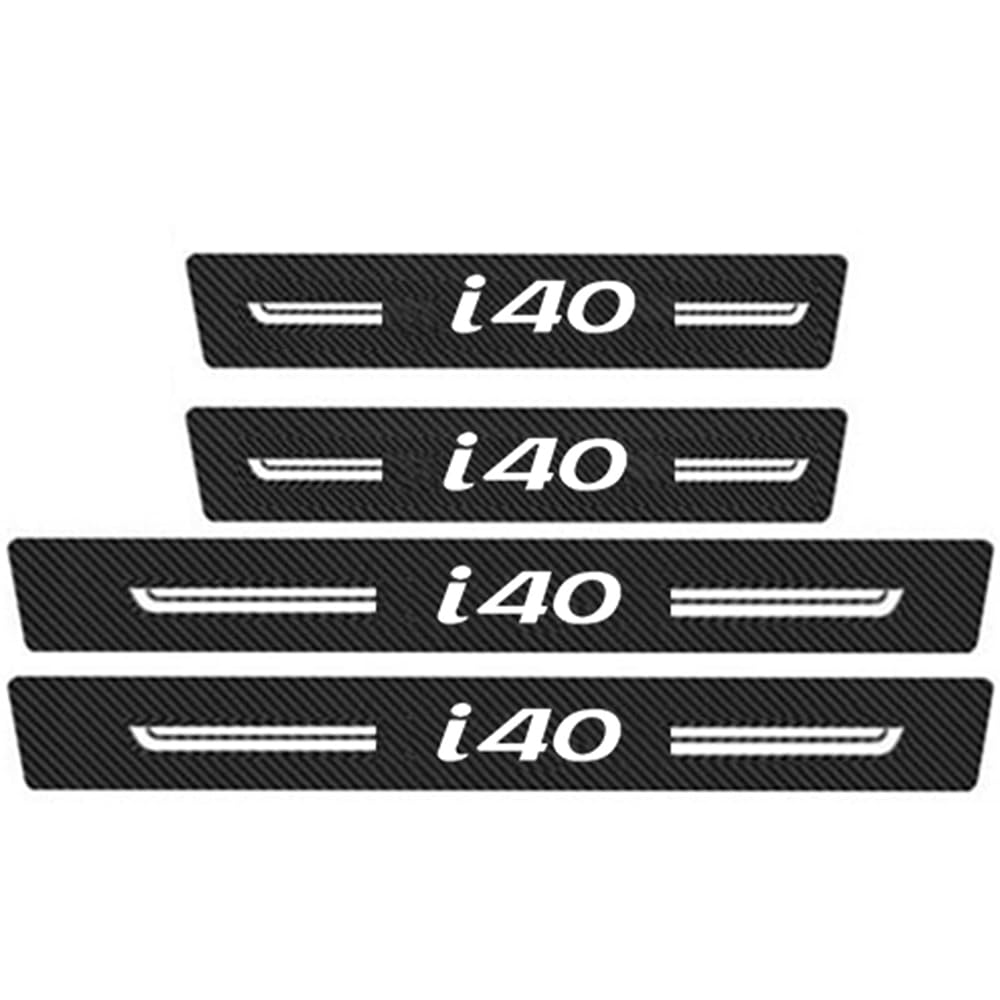Sdyayfge B 4Pcs Kick Plates Car Door Sill Protector,For Hyundai I40