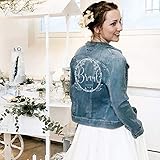  Bügelbild Braut Jeansjacke für Hochzeit oder JGA