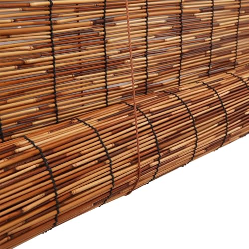 Persianas Enrollables Interior y Exteriores Estores de Caña Sin Taladrar Cortina Enrollable de Bambú Roman para Patio Porche Protección Solar 50 60 70 75 80 90 100 110 115 120 130 140 150 160 180cm(30