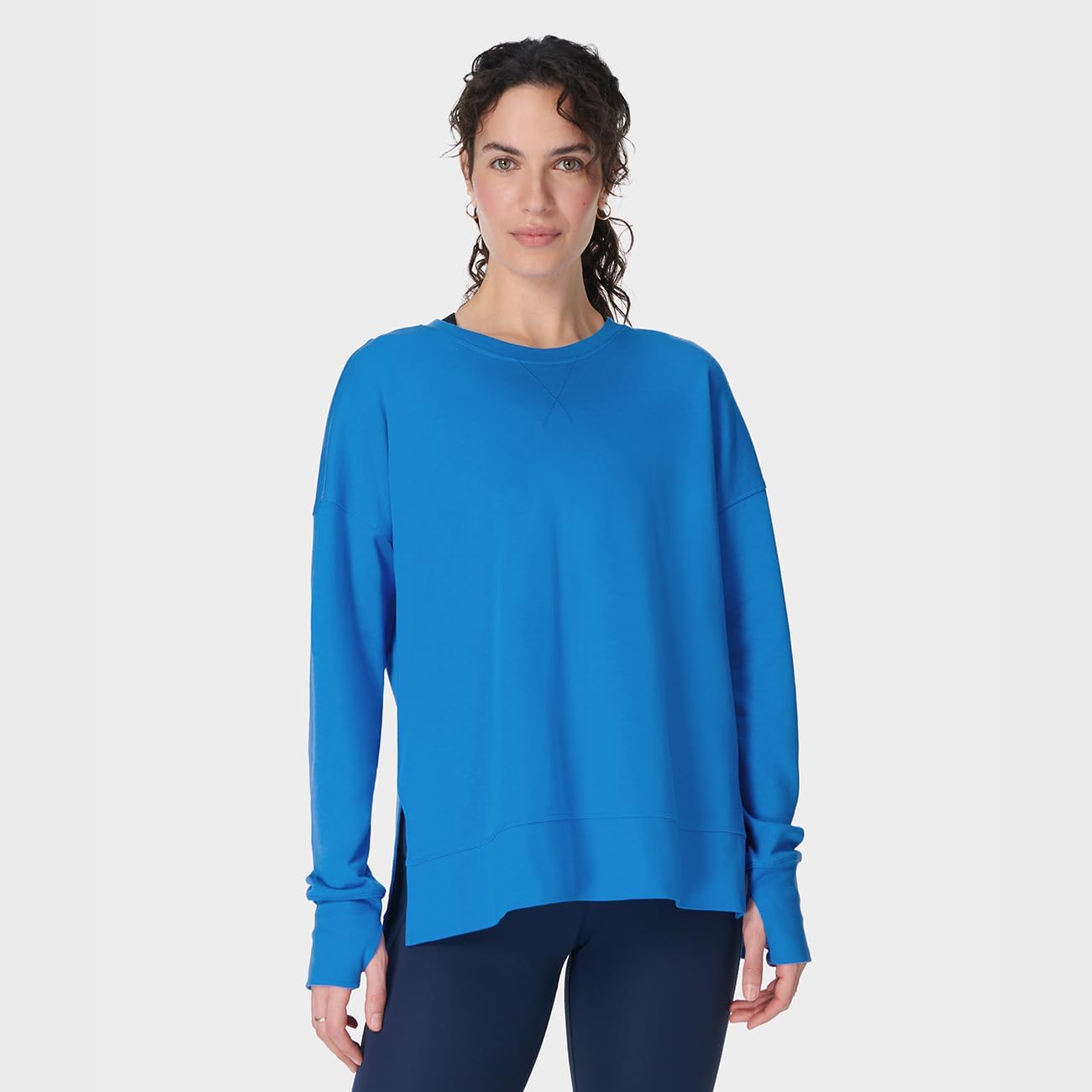 Sweaty Betty Women's After Class Longline Crewneck With Side Slit Sweatshirt - Image 2