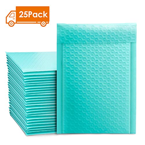 Metronic 25pcs Poly Bubble Mailers 6x10 Inch Padded Envelopes #0 Bubble Lined Poly