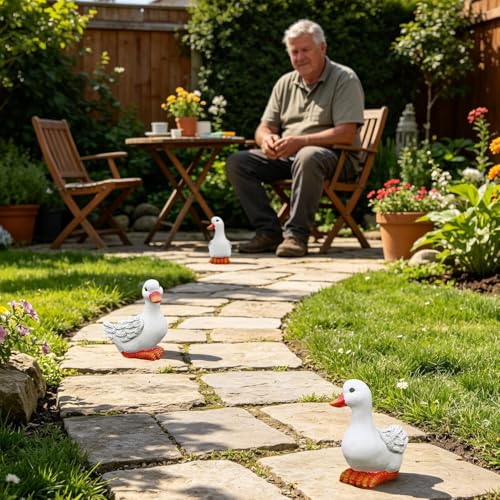 Statue de canard de jardin en résine durable pour briser la monotonie du gazon