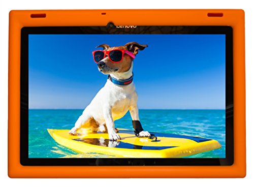 Bobjgear Bobj Rugged Case For Lenovo 10 Tb-X103F And Tab 2 A10-30, Tab2 X30F Custom Fit - Patented Venting - Sound Amplification - Bobjbounces Kid Friendly (Outrageous Orange) #TOP23