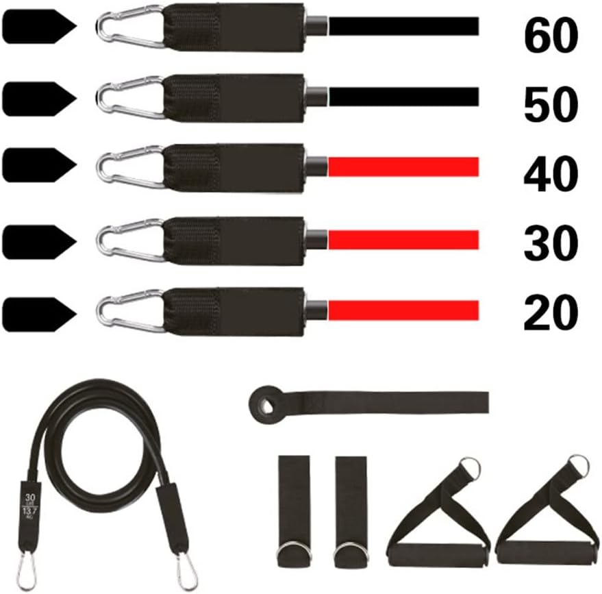 11 Pcs/Set Latex Resistance Bands Men Fitness Training Belt Yoga Pull Rope Gym Equipment Elastic Tube with Skipping